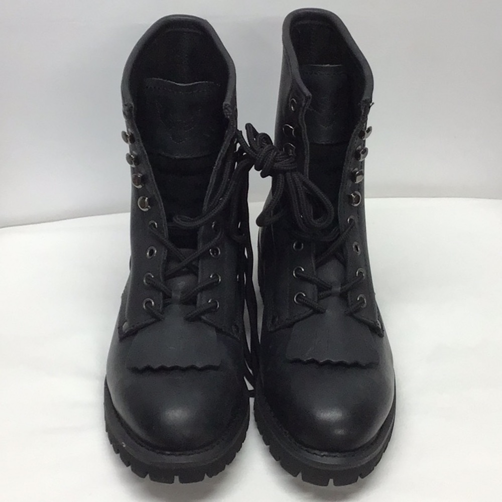 Men's Black Eagle black leather steel toe lace up boots.  NWOT.  size 8.5